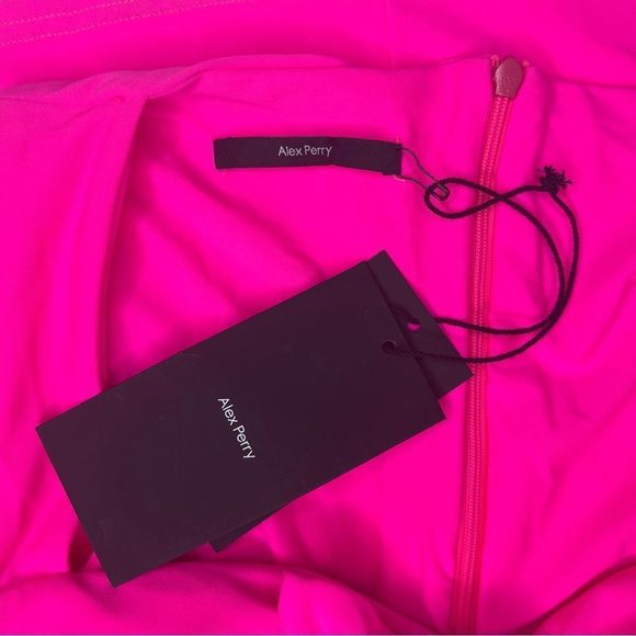 NEW Alex Perry Orin Knot Front Corset Sleeveless Bodycon Mini Dress Pink Size 4 - Picture 9 of 13